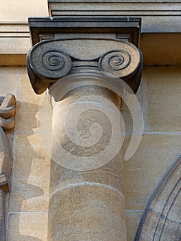 Ionic capitals on an architectural column