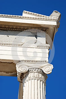 Ionic Column from Acropolis erechtheum photo