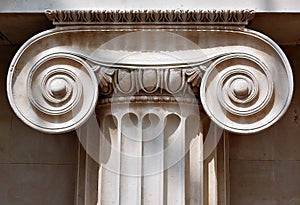 Ionic column capital photo