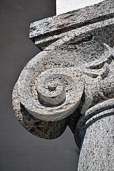 Ionic column capital detail