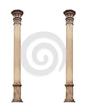 Ionic Column isolated. Clipping path