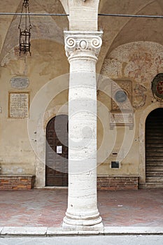 Ionic column in PIenza, Italy