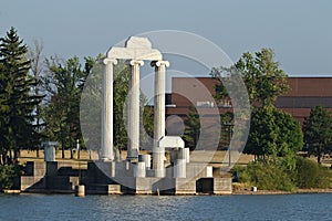 Ionic Columns at Sunset