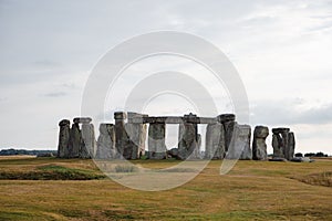 Ionic prehistoric monument Stonehenge in Salisbury Plain, UK, a wonder of the ancient world