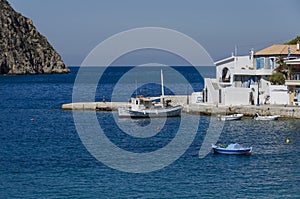 The ionic sea and the entrance to the bay of assos kefalonia