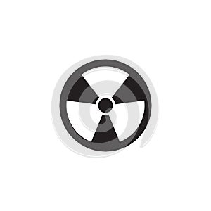 Ionizing radiation icon. Nuclear energy glyph icon. Atomic power.