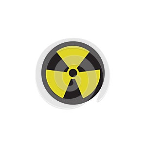 Ionizing radiation icon. Nuclear energy glyph icon. Atomic power.