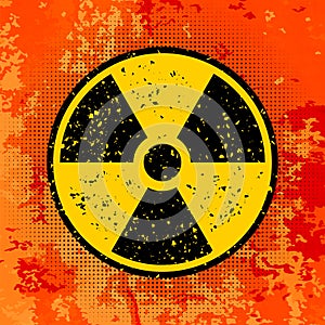 Ionizing Radiation Sign. Radioactive Contamination symbol. Warning Danger Hazard