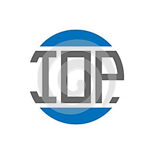 IOP letter logo design on white background. IOP creative initials circle logo concept. IOP letter design