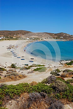 Ios island beach view