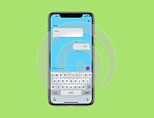 IOS Mockup Simple Chat Wireframe