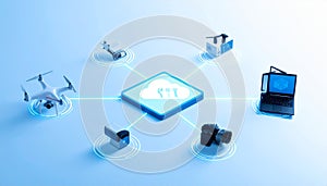 IoT Cloud Network Connecting Smart Devices