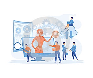 IOT, Digital Transformation, AI technology, automation and cloud computing,