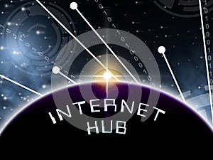 Iot Hub Internet Of Things Gateway 2d Illustration