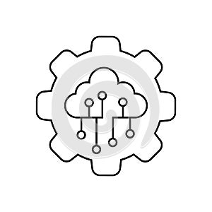 IOT icon vector. cloud service illustration sign. smart digital stmbol or logo.