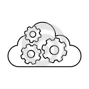 IOT icon vector. cloud service illustration sign. smart digital stmbol or logo.