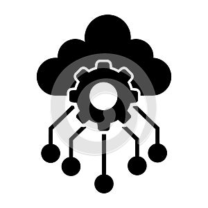 IOT icon vector. cloud service illustration sign. smart digital stmbol or logo.