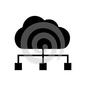 IOT icon vector. cloud service illustration sign. smart digital stmbol or logo.