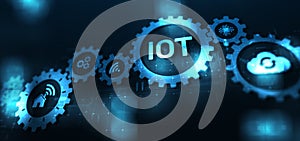 IOT Internet of things Digital transformation Modern Technology concept on virtual screen
