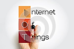 IOT Internet Of Things - physical objects that are embedded with sensors, software, and other technologies that connect and