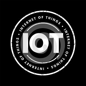 IOT Internet Of Things - physical objects that are embedded with sensors, software, and other technologies that connect and