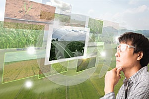 Iot,Internet of thingsagriculture concept,smart farming,indust photo