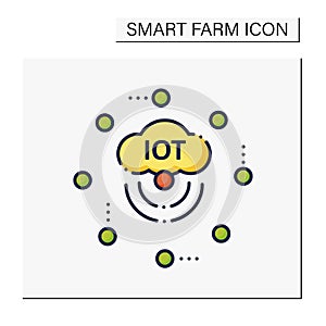 IoT sensors color icon