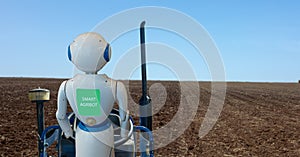 Iot smart farming, agriculture in industry 4.0 technology with artificial intelligence and machine learning concept. it help to im