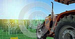 Iot smart farming, agriculture in industry 4.0 technology with artificial intelligence and machine learning concept. it help to im