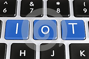 IoT Word on Computer Keyboard