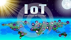 IoT, World map