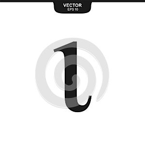 Iota Lowercase Greek Alphabet Symbol photo