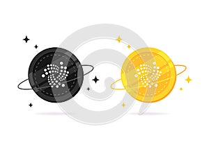 IOTA MIOTA coin flat icon isolated on white background