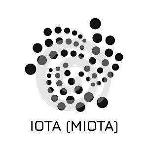 IOTA MIOTA. Vector illustration crypto coin ico