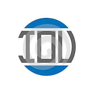 IOU letter logo design on white background. IOU creative initials circle logo concept. IOU letter design