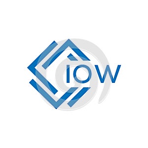 IOW letter logo design on white background. IOW creative circle letter logo concep