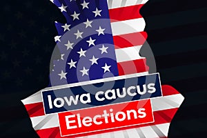 Iowa caucus Elections concept editorial news background, Presidential election 2024