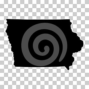 Iowa map shape, united states of america. Flat concept icon symbol vector illustration