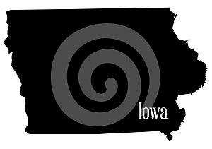 Iowa State SIlhouette Map