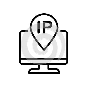 ip address icon isolated on white background