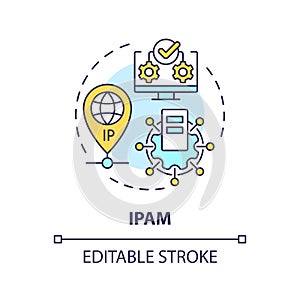 Ip management multi color concept icon