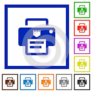 IP printer flat framed icons