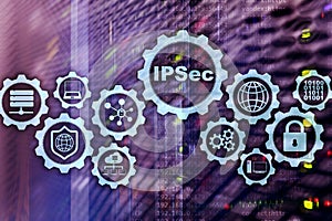 IP Security. Data Protection Protocols. IPSec. Internet and Protection Network concept.