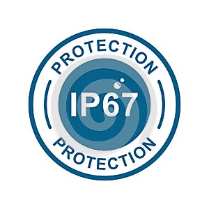 ip67 protection logo badge vector design icon