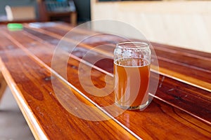 IPA Glass on Wood Table photo