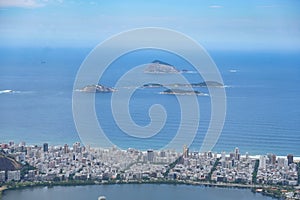 Ipanema beach aerial view Rio de Janeiro Brazil