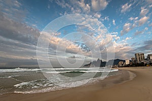 Ipanema Beach on Cloudy Day