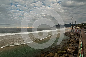 Ipanema Beach on Cloudy Day