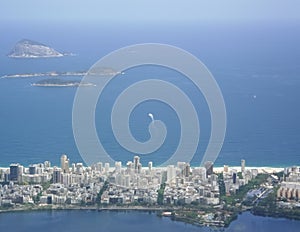 Ipanema and Lagoa Rodrigo de Freitas from Corcovado in Rio de Janeiro