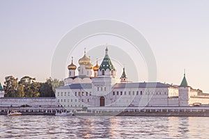 Ipatievsky Monastery in Kostroma in Russia view from the Volga river in summer